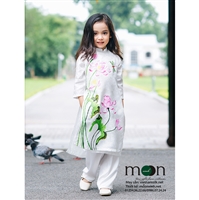 Giới thiệu áo dài lụa bán chạy nhất cho bé gái của Moon Xinh