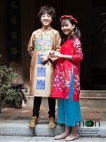 10 mẫu áo dài trẻ em hot nhất tết Mậu tuất 2018 của Moon Xinh