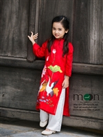 10 mẫu áo dài trẻ em đẹp nhất thu đông 2017 của Moon Xinh Shop