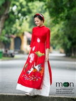 Chọn áo dài lụa tơ tằm của Moon Xinh làm quà tặng ý nghĩa cho ngày lễ Valentine