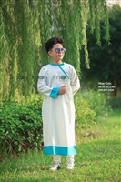 Áo dài vẽ cho bé trai vải thô cotton mùa hạ ở Moon Xinh