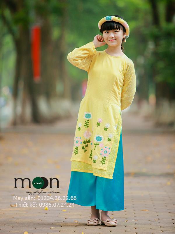 Áo dài cách tân cho bé gái may sẵn bán chạy nhất tại Moon Xinh